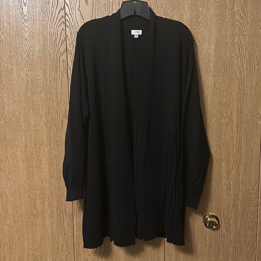 Avenue, black mid length cardigan, 18/20